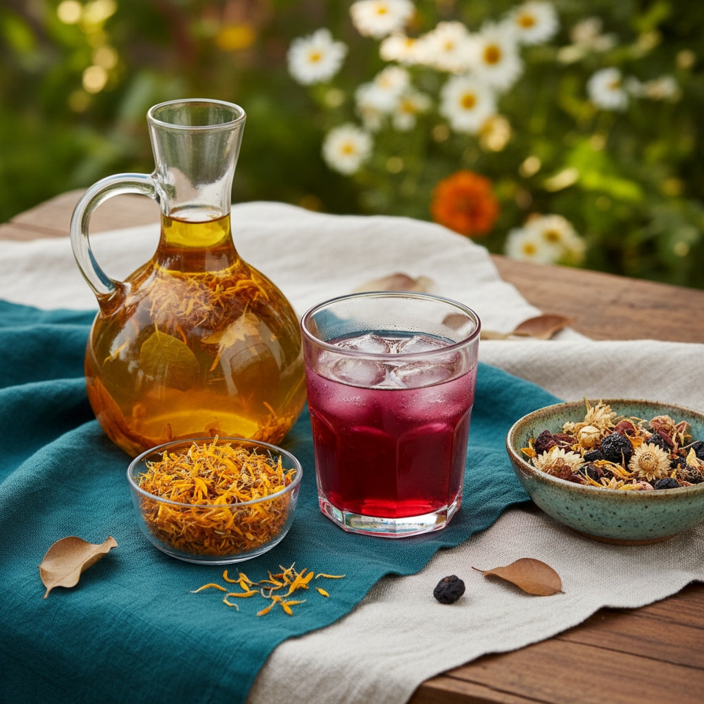 Close-up of Nexavol capsule ingredients, showcasing the natural botanical composition